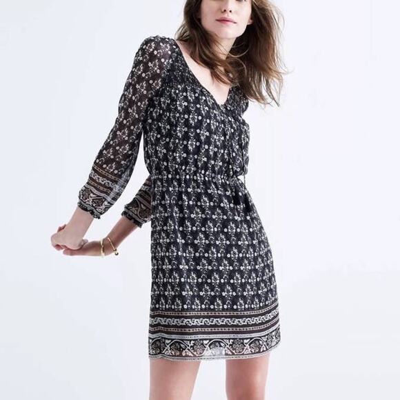 Madewell Dresses & Skirts - Madewell Lace-Up Dress in Burnished Floral Size 0 NWOT